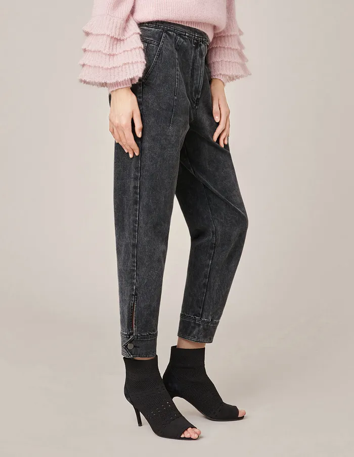 MARYLING Pants and Shorts HIGHWAIST MEDIUM WASH ROLLED HEM JEANS Dim Gray 8211 Women