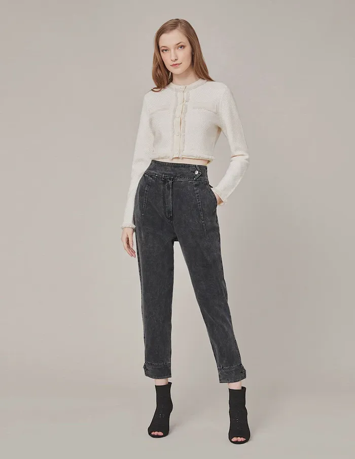 MARYLING Pants and Shorts HIGHWAIST MEDIUM WASH ROLLED HEM JEANS Dim Gray 8211 Women