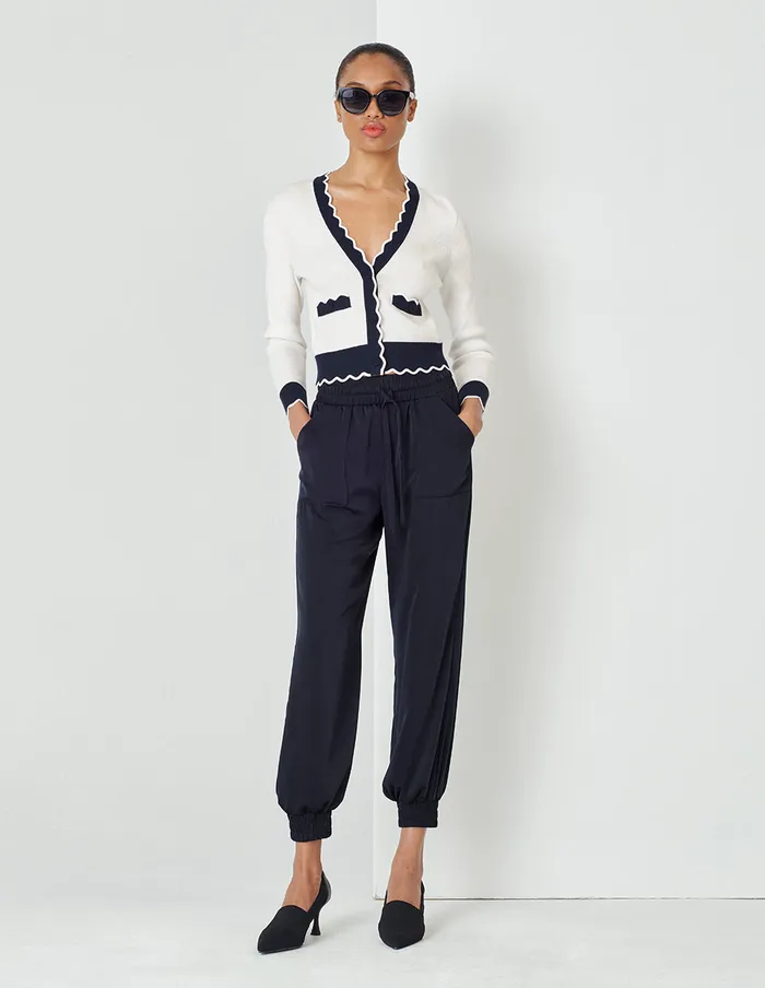 MARYLING Pants and Shorts Midnight Blue LooseFit Jogging Pants Blue 8211 Women MARYLING Pants and Shorts Midnight Blue LooseFit Jogging Pants Blue 8211 Women