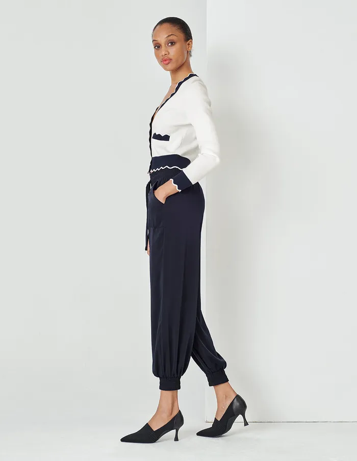 MARYLING Pants and Shorts Midnight Blue LooseFit Jogging Pants Blue 8211 Women