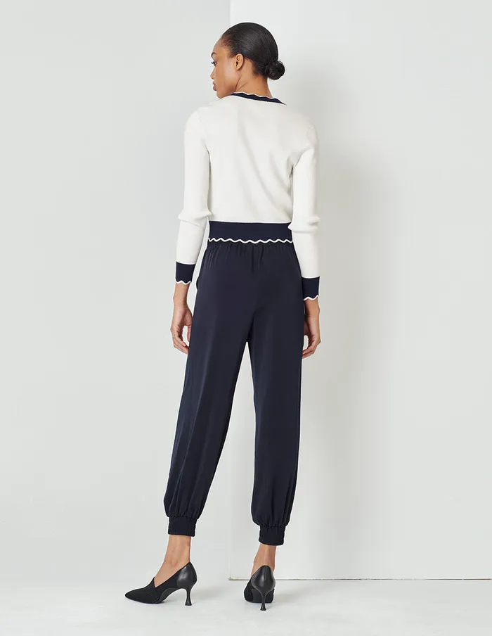 MARYLING Pants and Shorts Midnight Blue LooseFit Jogging Pants Blue 8211 Women