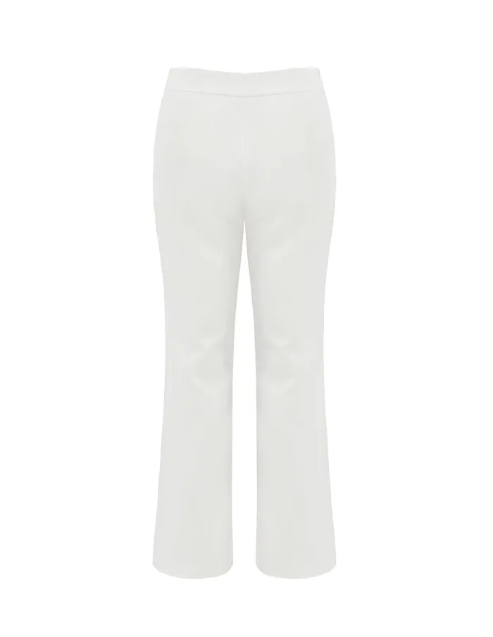 MARYLING Pants and Shorts WHITE CROP LEG PANTS White 8211 Women