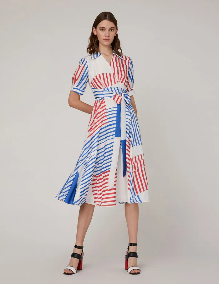 MARYLING Printed Dress Back Waist With Bows Dress Mix 8211 Women MARYLING Printed Dress Back Waist With Bows Dress Mix 8211 Women