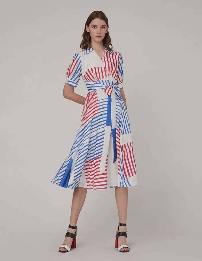 MARYLING Printed Dress Back Waist With Bows Dress Mix 8211 Women MARYLING Printed Dress Back Waist With Bows Dress Mix 8211 Women