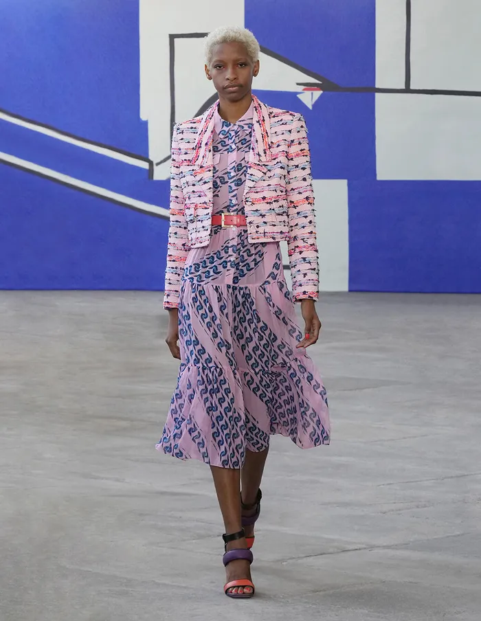 MARYLING Printed Dress CHAINPRINT PINK GEORGETTE SHIRT DRESS Mix 8211 Women