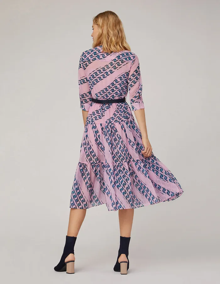MARYLING Printed Dress CHAINPRINT PINK GEORGETTE SHIRT DRESS Mix 8211 Women MARYLING Printed Dress CHAINPRINT PINK GEORGETTE SHIRT DRESS Mix 8211 Women