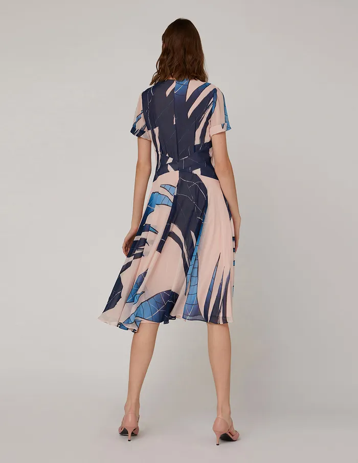 MARYLING Printed Dress Crosssplit Waist Wavy Dress Mix 8211 Women