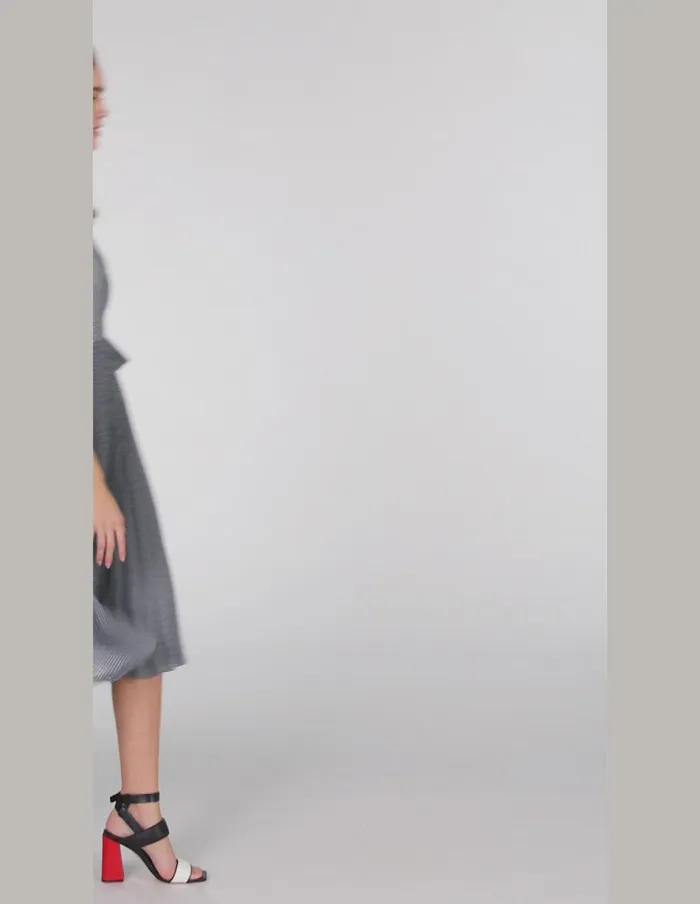 MARYLING Printed Dress NotchLapel Collar Georgette Houndstooth Checked Print Dress Mix 8211 Women MARYLING Printed Dress NotchLapel Collar Georgette Houndstooth Checked Print Dress Mix 8211 Women