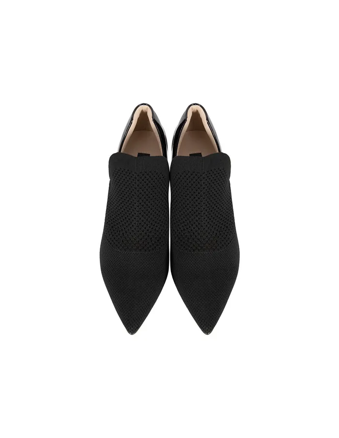 MARYLING Shoes Black Knitted Patchwork HighHeeled Boots Black 8211 Women