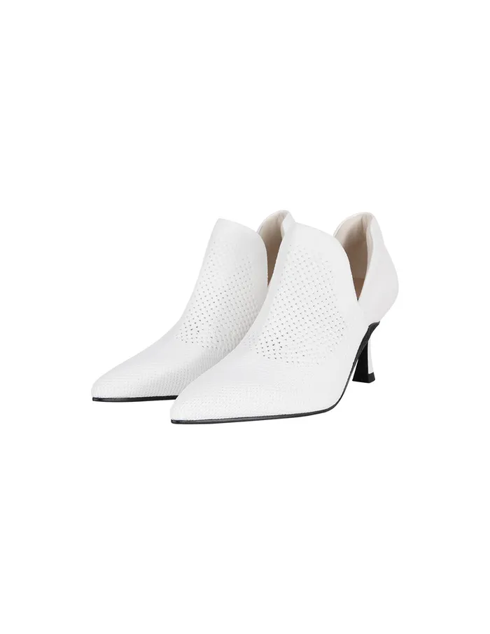 MARYLING Shoes White Knitted Patchwork HighHeeled Boots White 8211 Women
