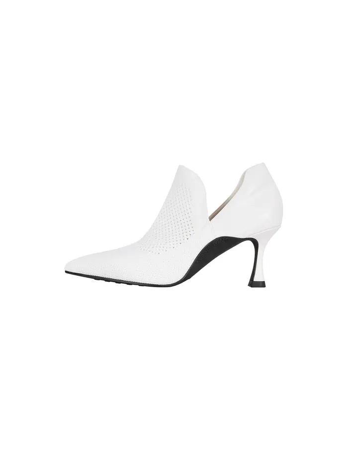 MARYLING Shoes White Knitted Patchwork HighHeeled Boots White 8211 Women MARYLING Shoes White Knitted Patchwork HighHeeled Boots White 8211 Women