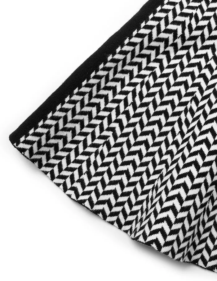 MARYLING Skirts Black And White Herringbone Fishtail Wool Knitted Skirt Herringbone 8211 Women MARYLING Skirts Black And White Herringbone Fishtail Wool Knitted Skirt Herringbone 8211 Women