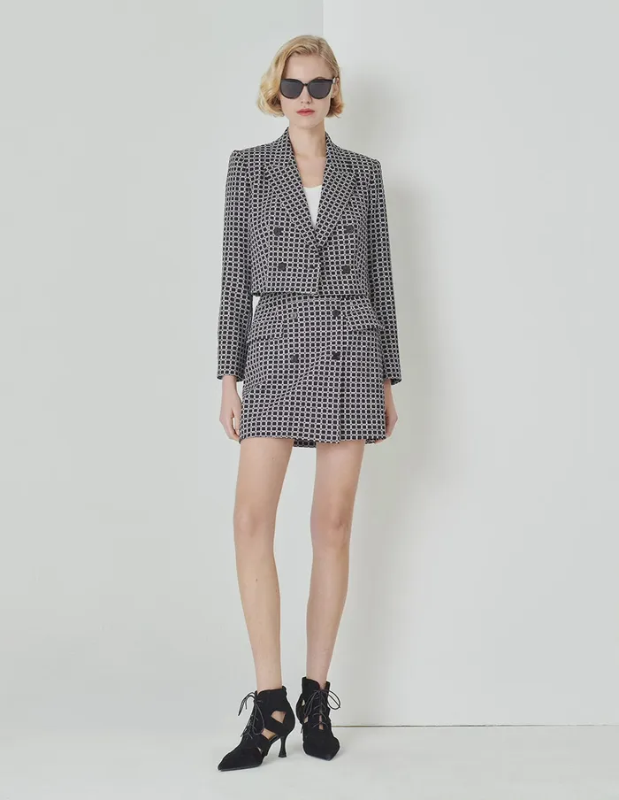 MARYLING Skirts Black And White Plaid Asymmetric Mini Skirt Mix 8211 Women MARYLING Skirts Black And White Plaid Asymmetric Mini Skirt Mix 8211 Women