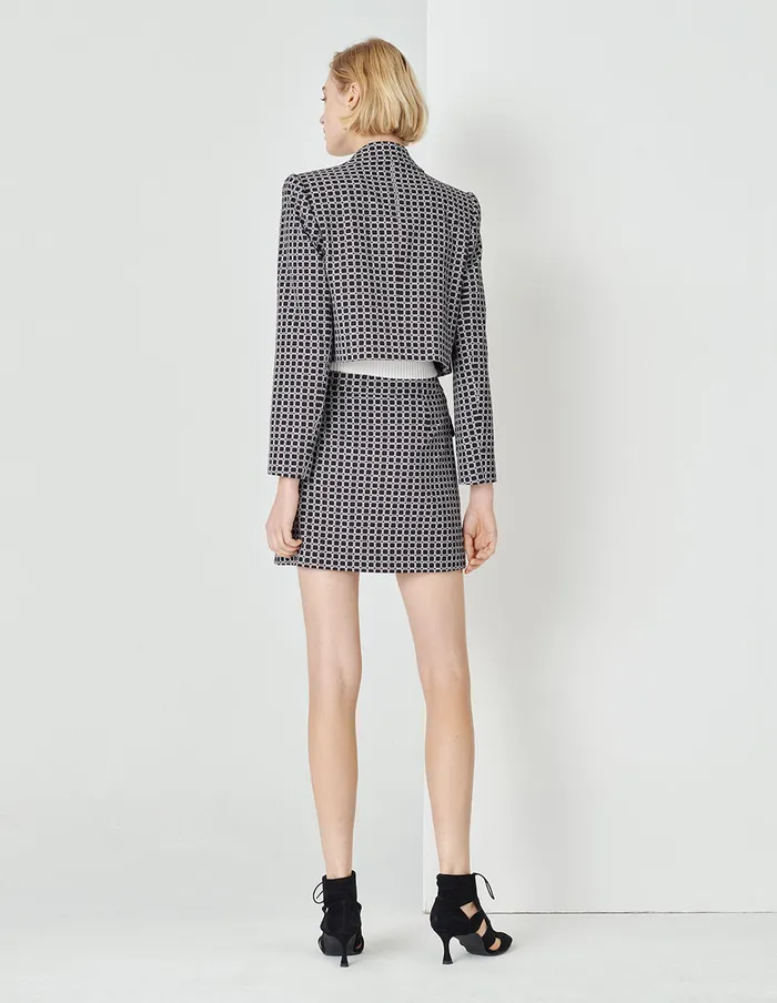 MARYLING Skirts Black And White Plaid Asymmetric Mini Skirt Mix 8211 Women MARYLING Skirts Black And White Plaid Asymmetric Mini Skirt Mix 8211 Women