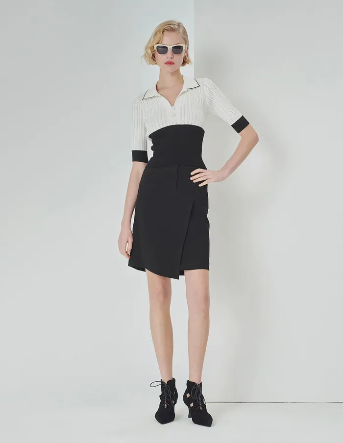 MARYLING Skirts Black Asymmetric Hem Pencil Skirt Black 8211 Women