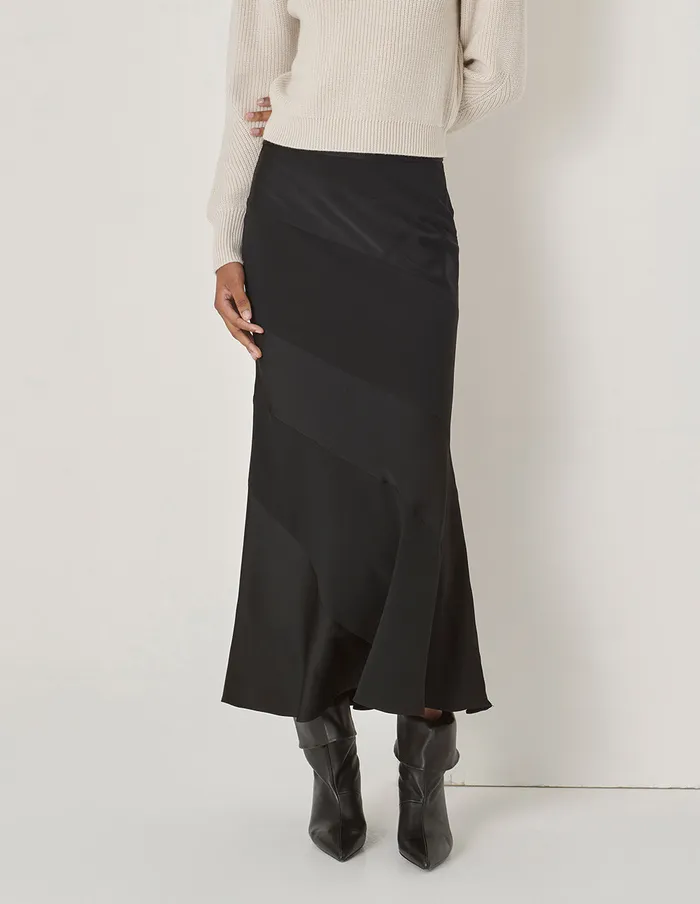 MARYLING Skirts Black Patchwork Fishtail Skirt Black 8211 Women