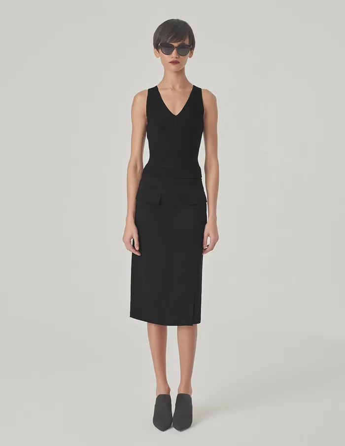MARYLING Skirts Black Side Slit Straight HipHugging Skirt Black 8211 Women MARYLING Skirts Black Side Slit Straight HipHugging Skirt Black 8211 Women