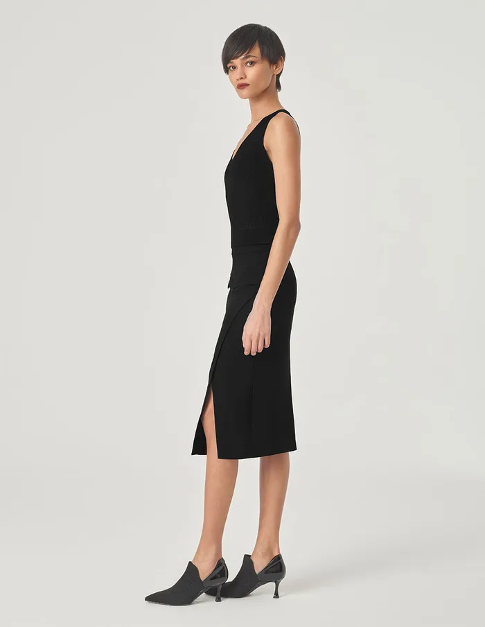 MARYLING Skirts Black Side Slit Straight HipHugging Skirt Black 8211 Women MARYLING Skirts Black Side Slit Straight HipHugging Skirt Black 8211 Women