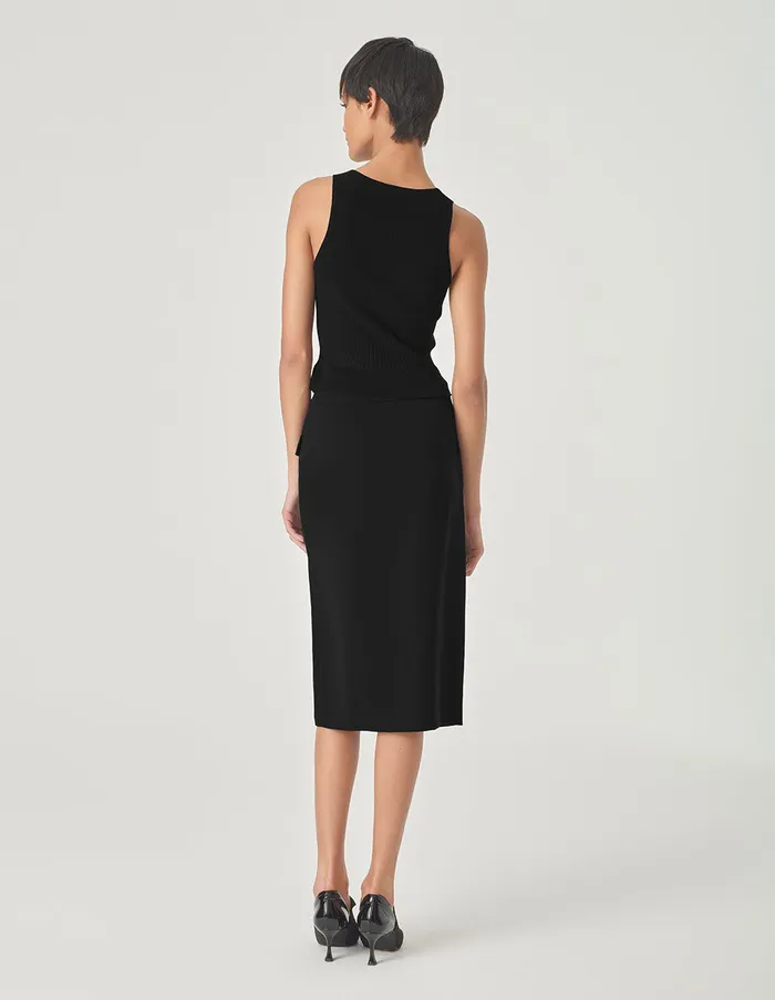 MARYLING Skirts Black Side Slit Straight HipHugging Skirt Black 8211 Women MARYLING Skirts Black Side Slit Straight HipHugging Skirt Black 8211 Women