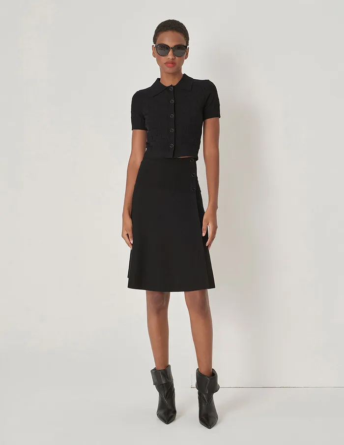 MARYLING Skirts Black Swing Knit Skirt Black 8211 Women
