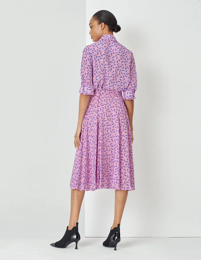 MARYLING Skirts Dreamy Pink Ruffle Side Printed Skirt Mix 8211 Women MARYLING Skirts Dreamy Pink Ruffle Side Printed Skirt Mix 8211 Women
