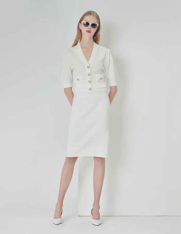 MARYLING Skirts OffWhite Knit Skirt White 8211 Women