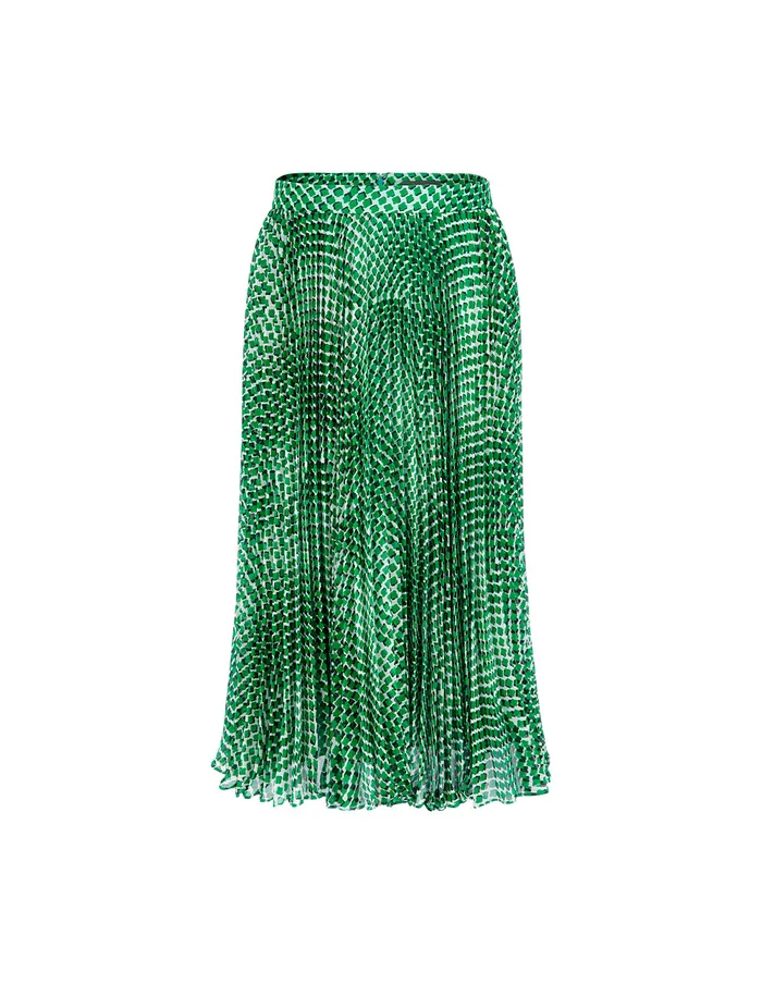 MARYLING Skirts Pleated Printed Skirt Green 8211 Women