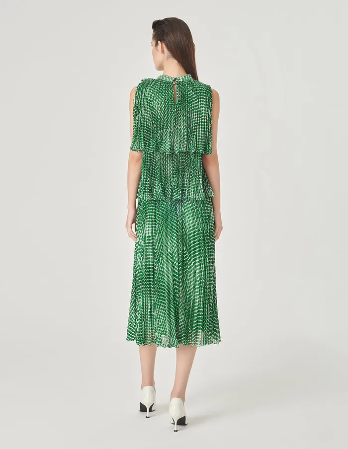 MARYLING Skirts Pleated Printed Skirt Green 8211 Women
