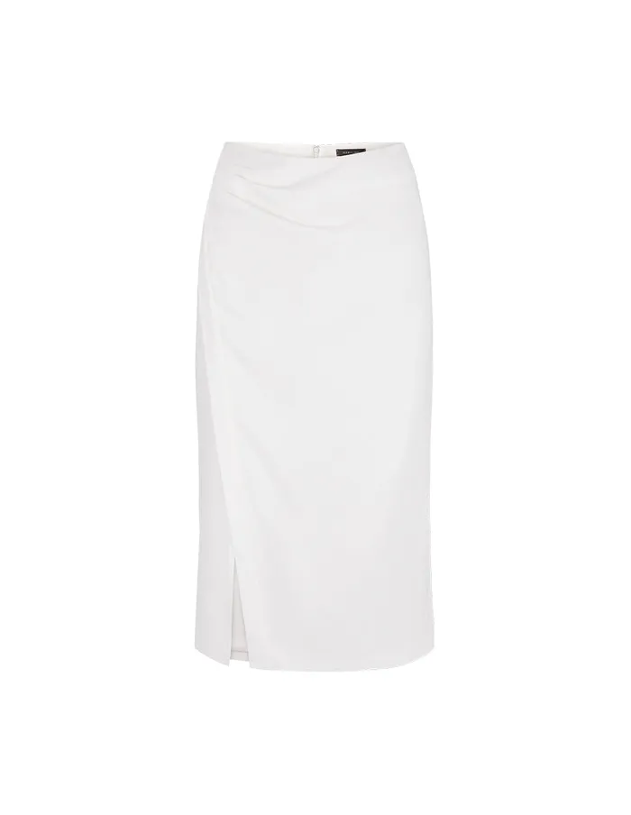 MARYLING Skirts White Straight Slit One Step Skirt White 8211 Women