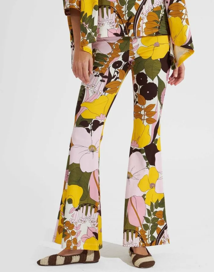 Meditation Pants Big Flower Rose Women La Double J Loungewear Meditation Pants Big Flower Rose Women La Double J Loungewear