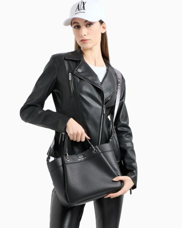 Medium Handbag With Degrad Shoulder Strap Black Women Armani Shoppers Medium Handbag With Degrad Shoulder Strap Black Women Armani Shoppers