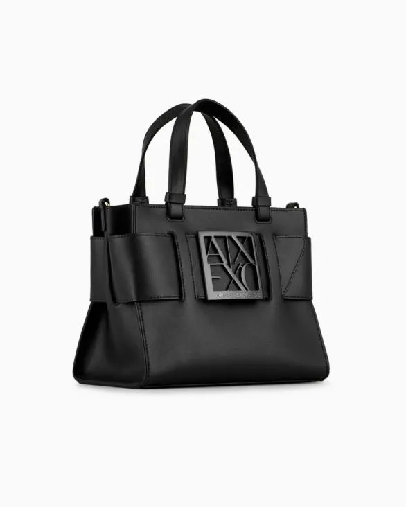 Medium Tote Bag With Double Handles And Shoulder Strap Black Women Armani Shoppers Medium Tote Bag With Double Handles And Shoulder Strap Black Women Armani Shoppers