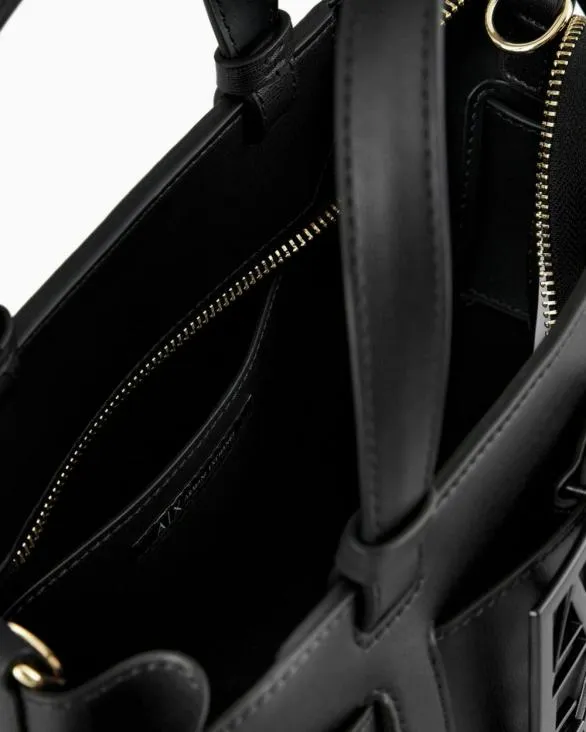 Medium Tote Bag With Double Handles And Shoulder Strap Black Women Armani Shoppers Medium Tote Bag With Double Handles And Shoulder Strap Black Women Armani Shoppers