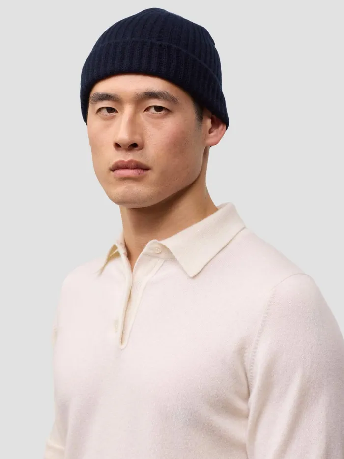 Men Begg X Co Beanies Alex Cashmere Beanie Dark Navy