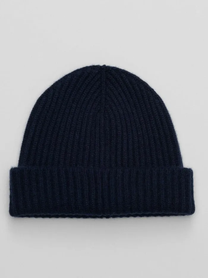 Men Begg X Co Beanies Alex Cashmere Beanie Dark Navy