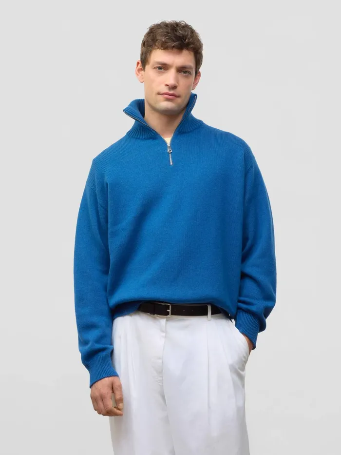 Men Begg X Co Sweaters Archie Zip Cashmere Sweater Marmara