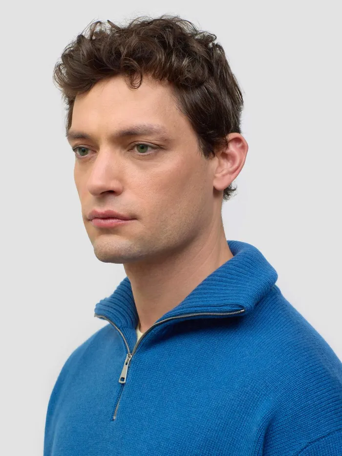 Men Begg X Co Sweaters Archie Zip Cashmere Sweater Marmara