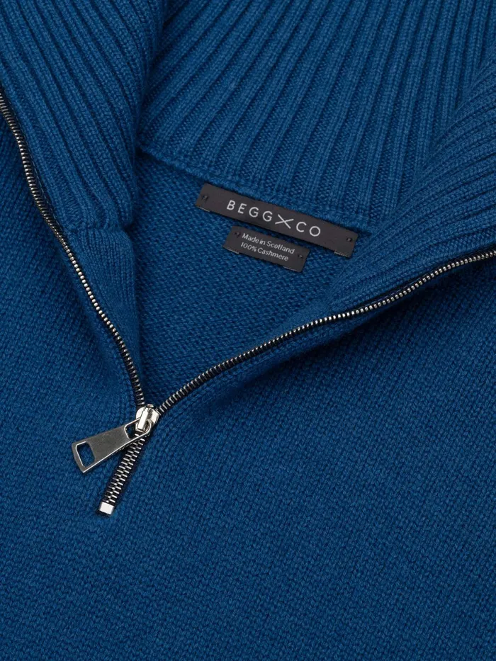Men Begg X Co Sweaters Archie Zip Cashmere Sweater Marmara