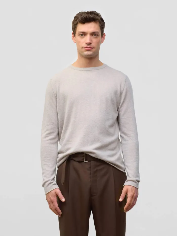 Men Begg X Co Sweaters Miles Cashmere Longsleeve TShirt Agate