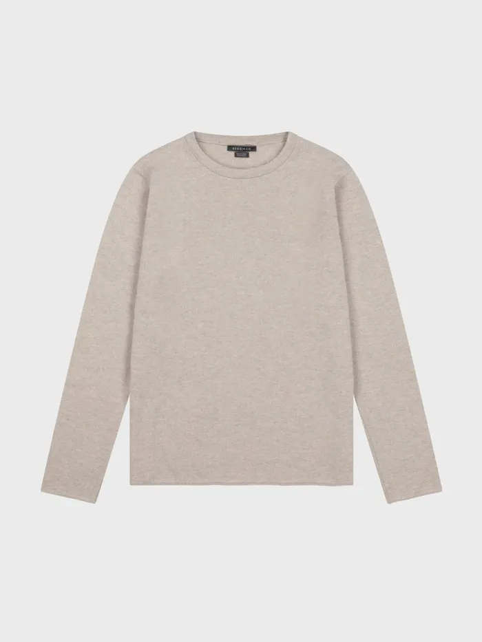 Men Begg X Co Sweaters Miles Cashmere Longsleeve TShirt Agate