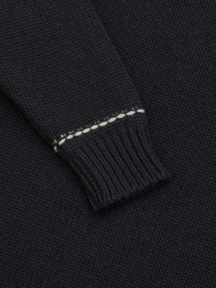 Men Begg X Co Sweaters Sapporo Cashmere Sweater Astrakhan Earl Grey