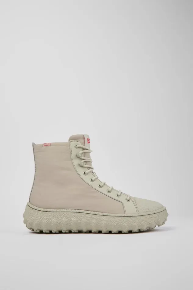 Men Camper Ankle Boots Ground PrimaLoft MICHELIN Light Gray Textile And Leather Ankle Boots Men Camper Ankle Boots Ground PrimaLoft MICHELIN Light Gray Textile And Leather Ankle Boots