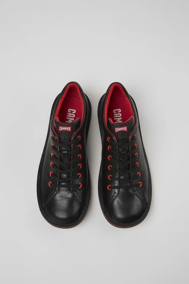 Men Camper Casual Shoes Beetle Black Leather Shoe Men Camper Casual Shoes Beetle Black Leather Shoe