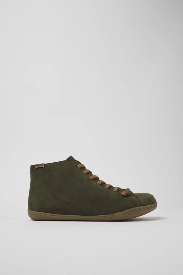 Men Camper Casual Shoes Peu Green Nubuck Ankle Boots Men Camper Casual Shoes Peu Green Nubuck Ankle Boots