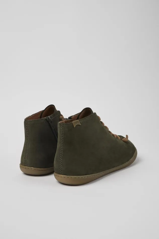 Men Camper Casual Shoes Peu Green Nubuck Ankle Boots Men Camper Casual Shoes Peu Green Nubuck Ankle Boots