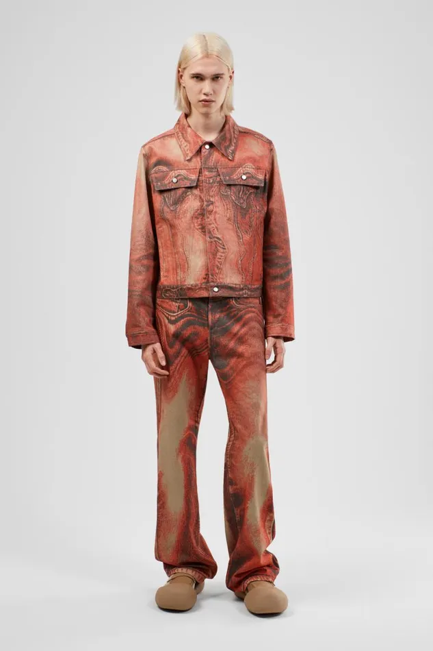 Men Camper Denim Denim Jeans Burnt Orange Denim Jeans