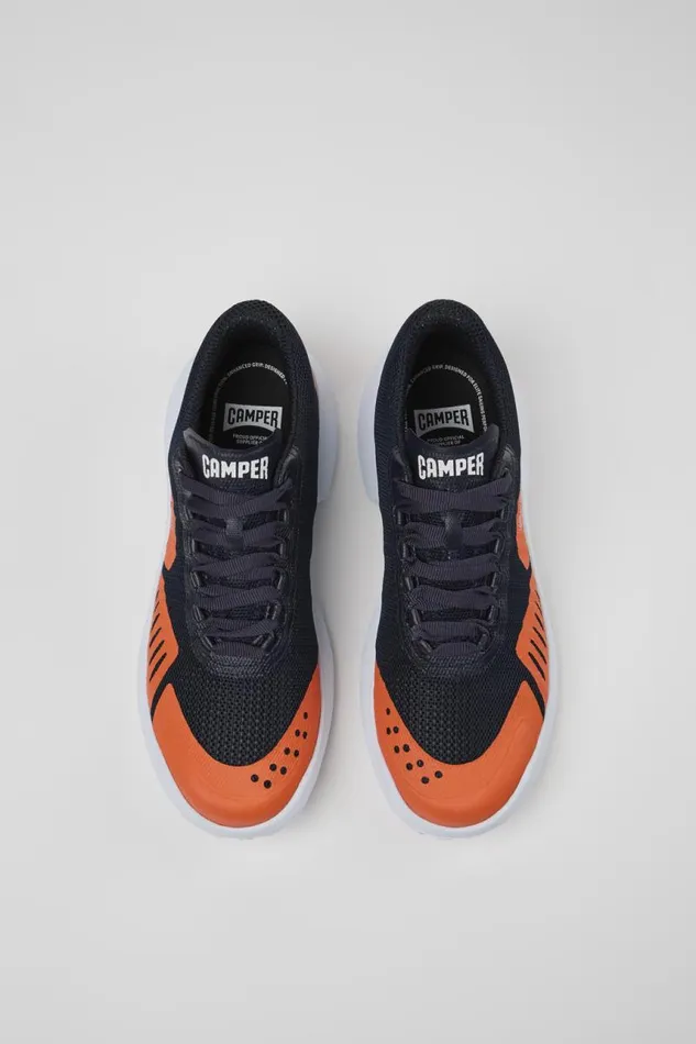 Men Camper Sneakers Camper X INEOS Britannia Blue And Orange Textile Sneakers Men Camper Sneakers Camper X INEOS Britannia Blue And Orange Textile Sneakers
