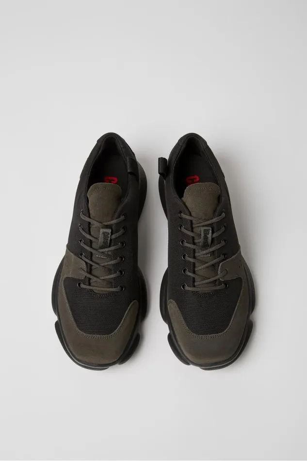 Men Camper Sneakers Karst Black Leather And Recycled PET Sneakers Men Camper Sneakers Karst Black Leather And Recycled PET Sneakers