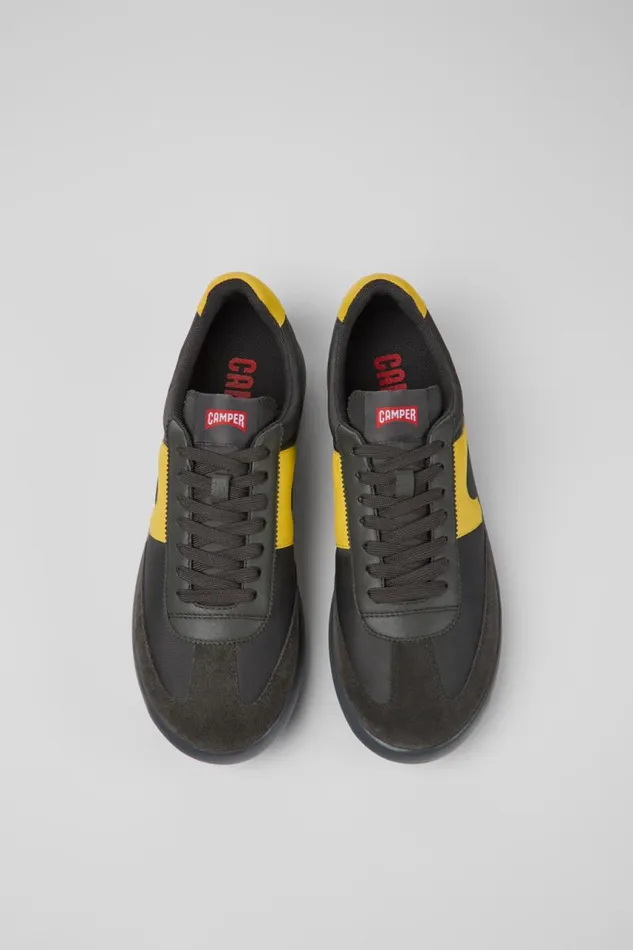Men Camper Sneakers Pelotas XLite Gray Textile And Leather Sneakers Men Camper Sneakers Pelotas XLite Gray Textile And Leather Sneakers