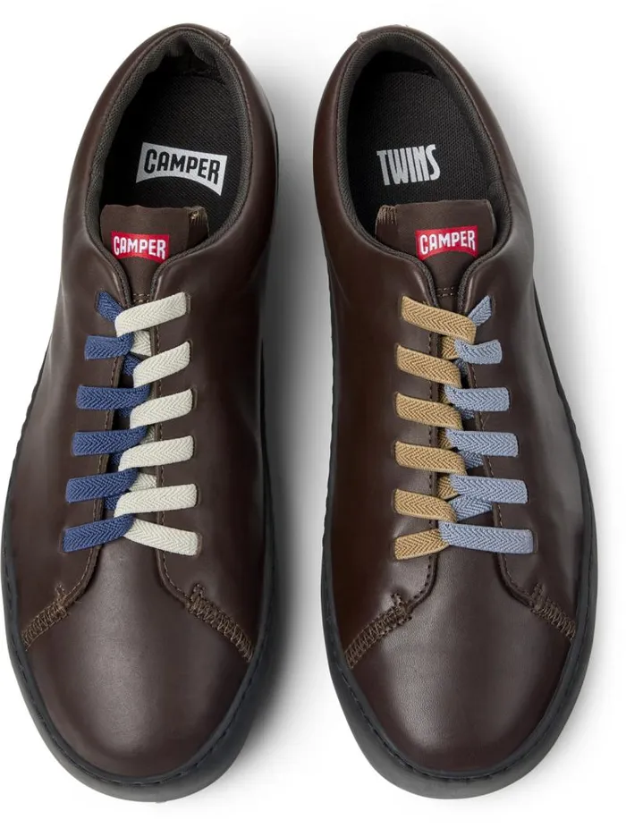 Men Camper Sneakers Twins Brown Leather Sneakers Men Camper Sneakers Twins Brown Leather Sneakers